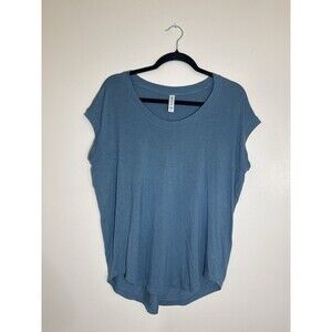 Athleta Scoop Neck Modal Blend Short Sleeve Oversized T Shirt Teal Size S